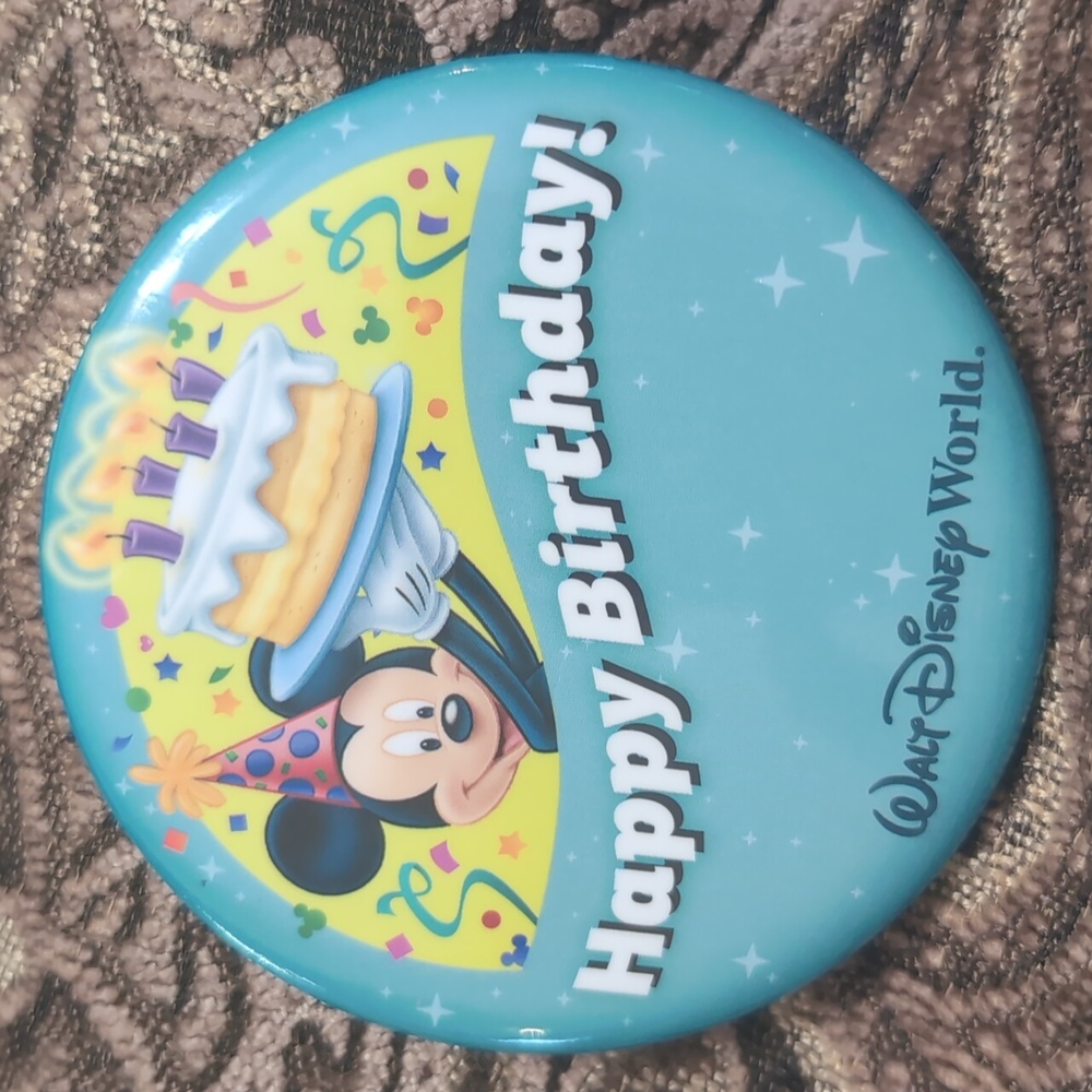 Happy Birthday Walt Disney World Mickey Pin FREE With Disney Purchase